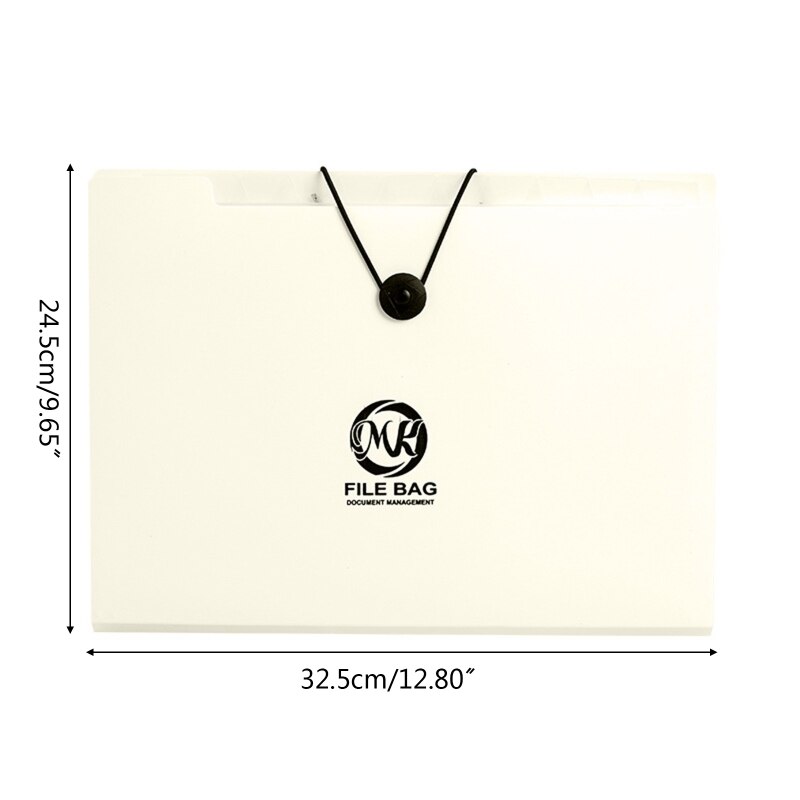 Expanding File Organizer with Index Stickers Elastic String A4 Accordion File Folder Document Organizer Folder Portable YYDS