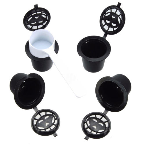 AA 4 filled reusable coffee capsule pods for Nespresso