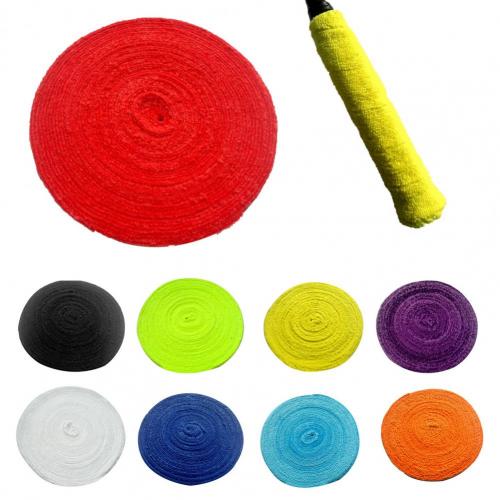 Badminton Tennis Racket Handle Grip Absorb Sweat Anti-slip Wrapping Towel Band Fishing Skidproof Sweat Band grip: white