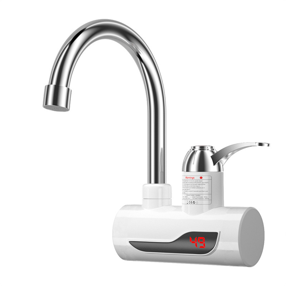 Elektrische Warme Koude Mixer Kraan 3000W Instant Verwarming Kraan 360 Graden Rotatie Snelle Verwarming Kraan Digitale Keuken Badkamer Benodigdheden: Blauw