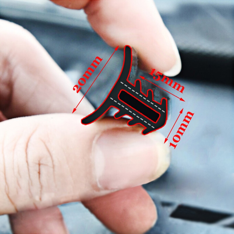 2 X Car Push Seal Strip Dashboard Windshield Engine Noise Insulation Rubber Tool