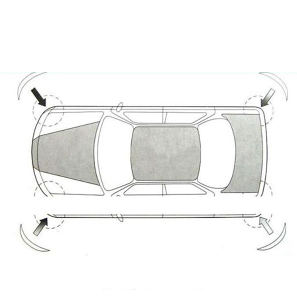 2Pcs Carbon Fiber Texture Car SUV Bumper Edge Guard Strip Anti-rub Protector