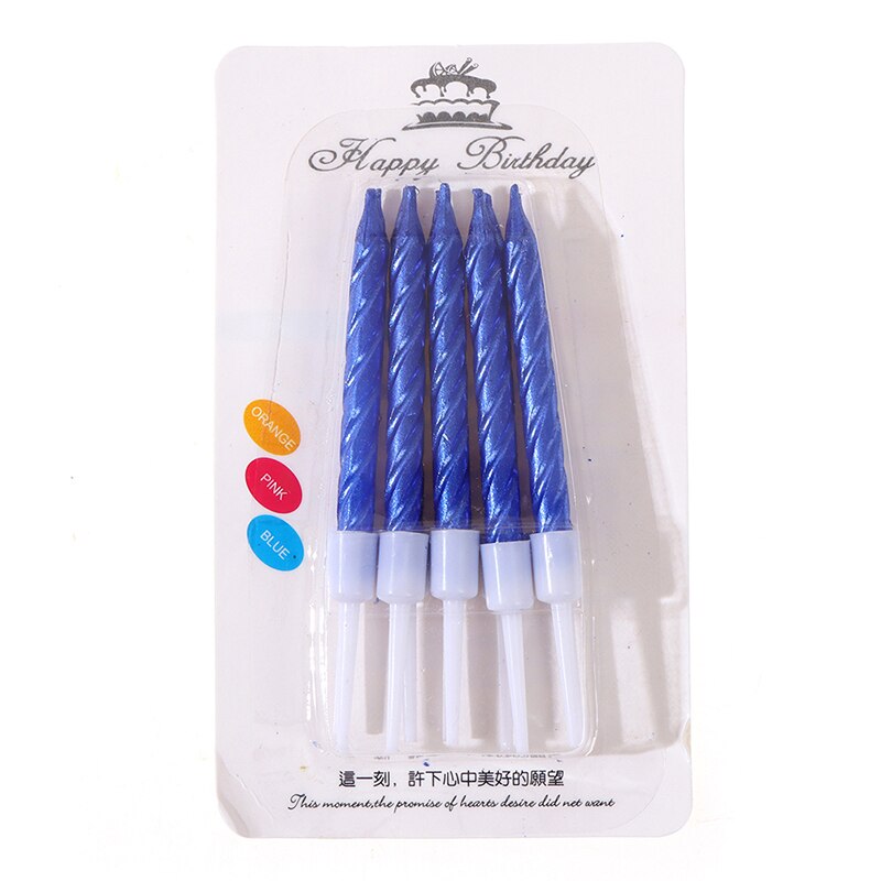 6/10PCS Threaded Candle Curved Cake Candle Long Curving Cake Safe Flames Kids Birthday Cake Romantic Decorations 1box: BL-10PCS