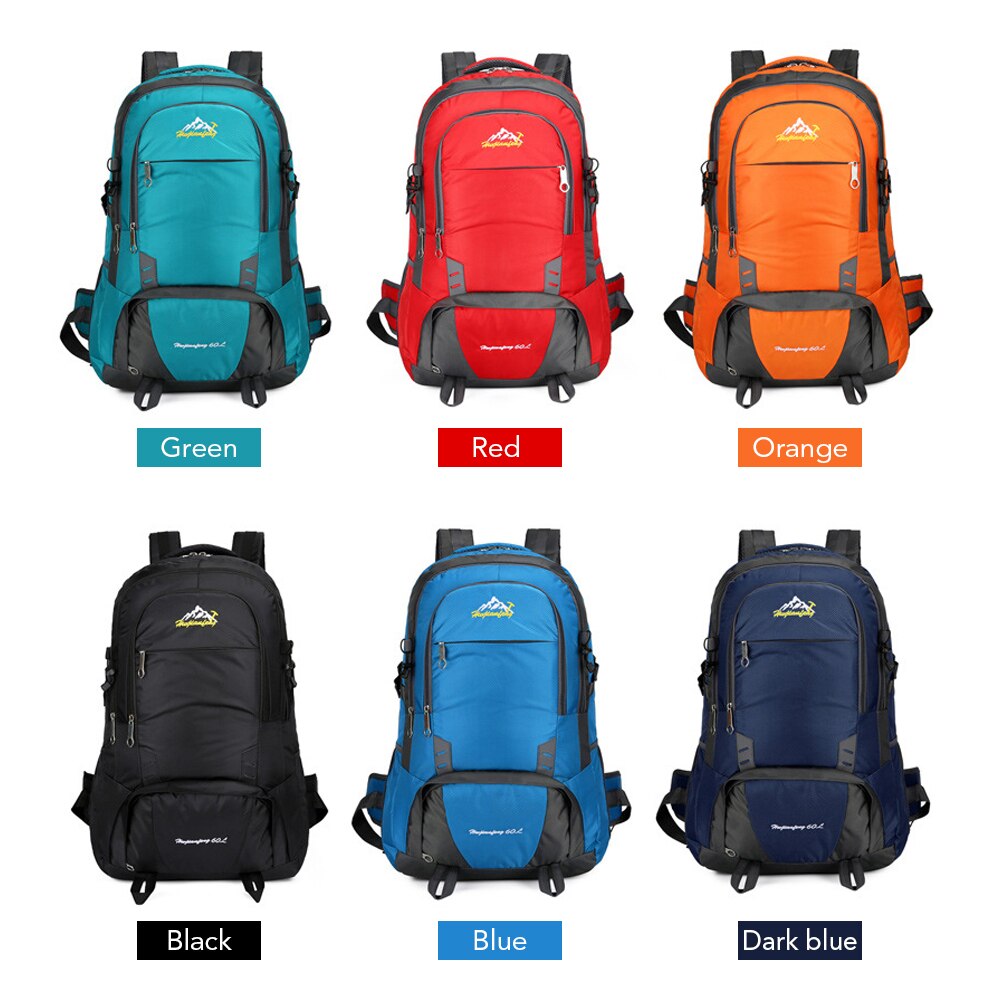 Outdoor Camping Backpack Waterproof Trekking 60L Bag Large Capacity Hiking Cycling Climbing Traveling Sports Backpack