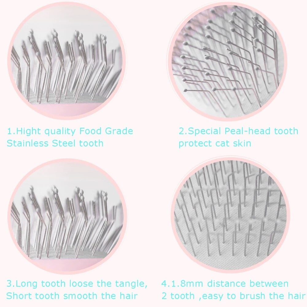 Kattenkam borstel verzorgingstool roestvrij staal verharende kattenproducten voor huisdierhaarverwijderaars accessoires