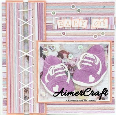 Bébé chaussures pour enfants matrices de découpe en métal Scrapbooking pochoir pour papier pour bricolage carte décorative gaufrage Die Cut Craft Die