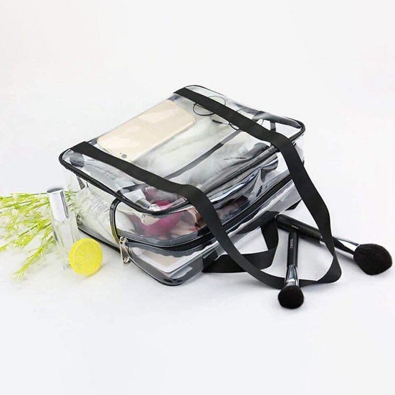 Kosmetik Tasche transparent Handtasche Verdickt Wasserdicht machen-hoch Künstler Große Tasche Windel Schulter Tasche Strand Tasche