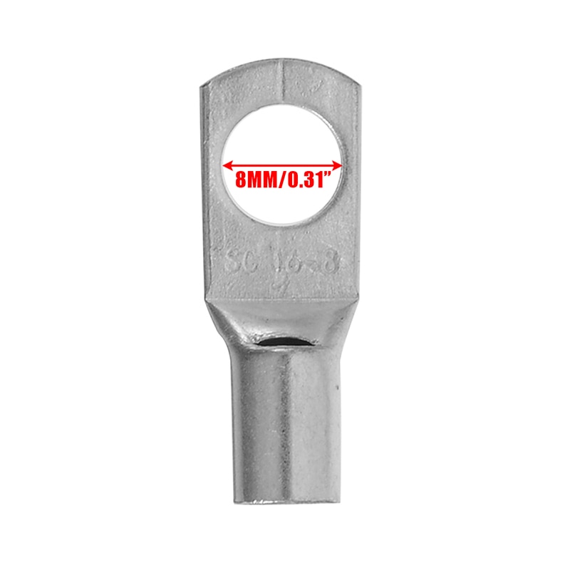 Terminales de Cable de tubo de cobre Chapado en estaño universales, 10 Uds., conectores de crimpado de soldadura de batería para automóviles, motocicletas y barcos