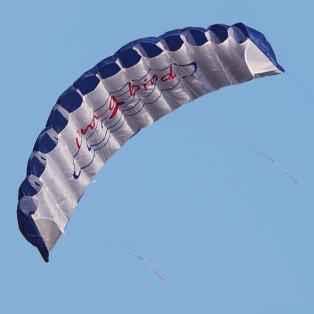 Dual Line Stunt Parafoil Parachute Flying Kites Large 1.4m for Beach Outdoor Fun for Adults Children