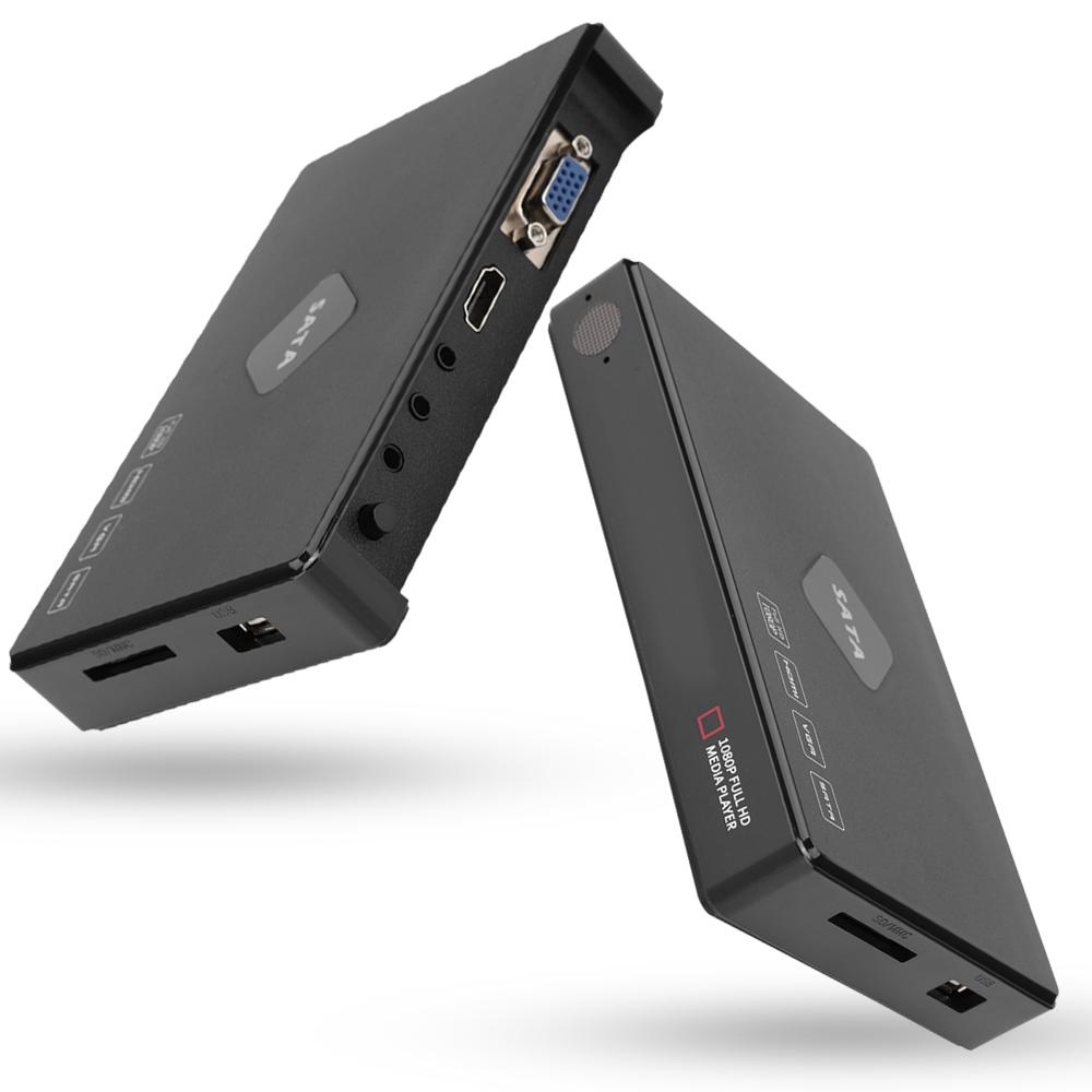 Mini Full HD 1080 P 2.5 pouces SATA HDD lecteur vidéo Audio lecteur multimédia 80G (100-240 V) lecteur Audio vidéo