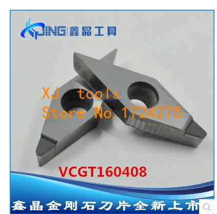 2 STKS VCGT160408 PCD Inserts, CNC PCD Diamant insert Voor Draaibank Gereedschap Inserts Voor SVJCR/SVVCN