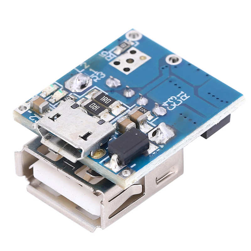 3.7V 4.2V 1A 4R7 Lithium Batterij En Ontladen Module Bescherming Circuit 5V Step Up Printplaat voor 18650 Batterij