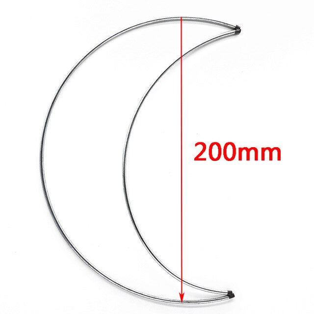 1 paket/los Mond Herz Form 50-300mm Großen Traum Catcher Ring Handwerk Metall Ringe Für Traum Fänger Hoops DIY Hängen Anschlüsse: Moon 200mm 1pc