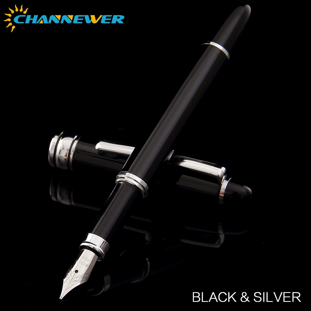 STONEGO 5 SIZE lassical Metal Black Fountain Pen Converter Calligraphy Pens for Writing Drawing Journal Business Pens: WHITE