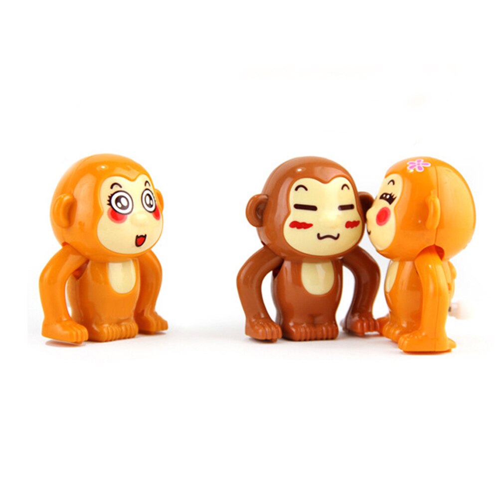 Kids Leuke Cartoon Aap Dier Wind Up Running Plastic Clockwork Klassieke Speelgoed Kids Educatief Speelgoed Voor Kinderen