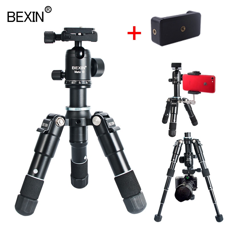 BEXIN Travel flexible portable lightweight camera desktop Tabletop mini ball head tripod phone stand holder mount for DSLR SLR
