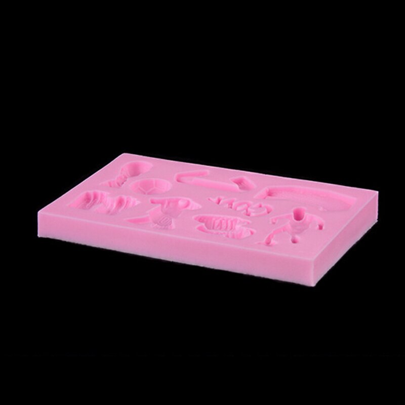 Football Theme Baking Mold Silicone 3D Silicone Cake Decorate Chocolate Fondant Mold For Cupcake