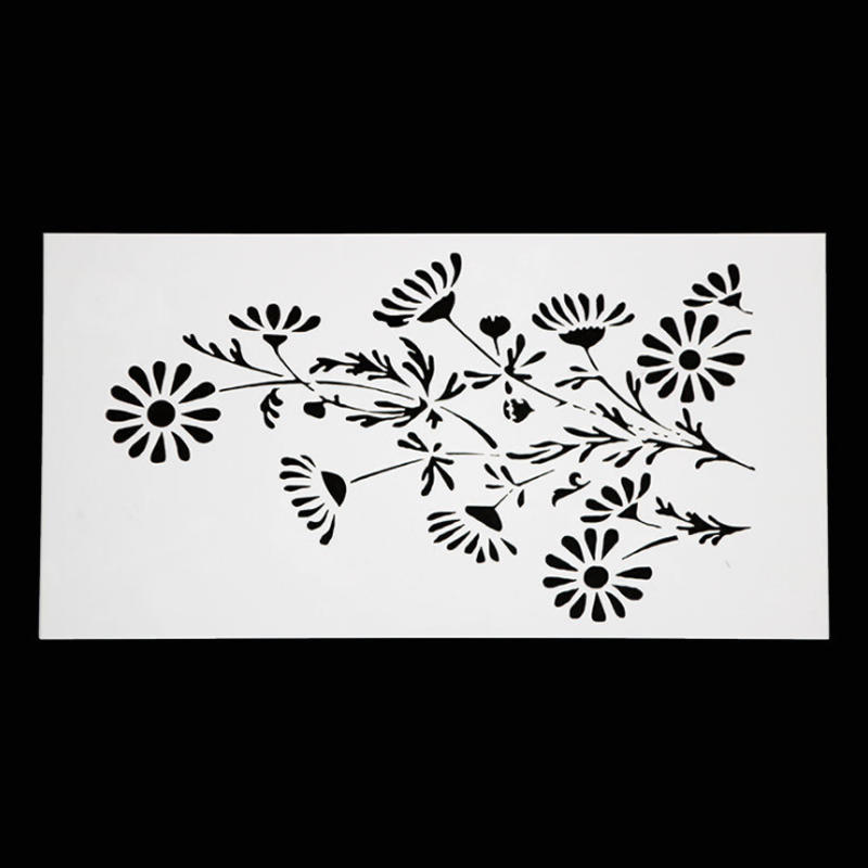 3pc Rose Flower Stencil DIY Decoration Painting Template Scrapbooking Photo Album Embossing Accessories Office School Supplies