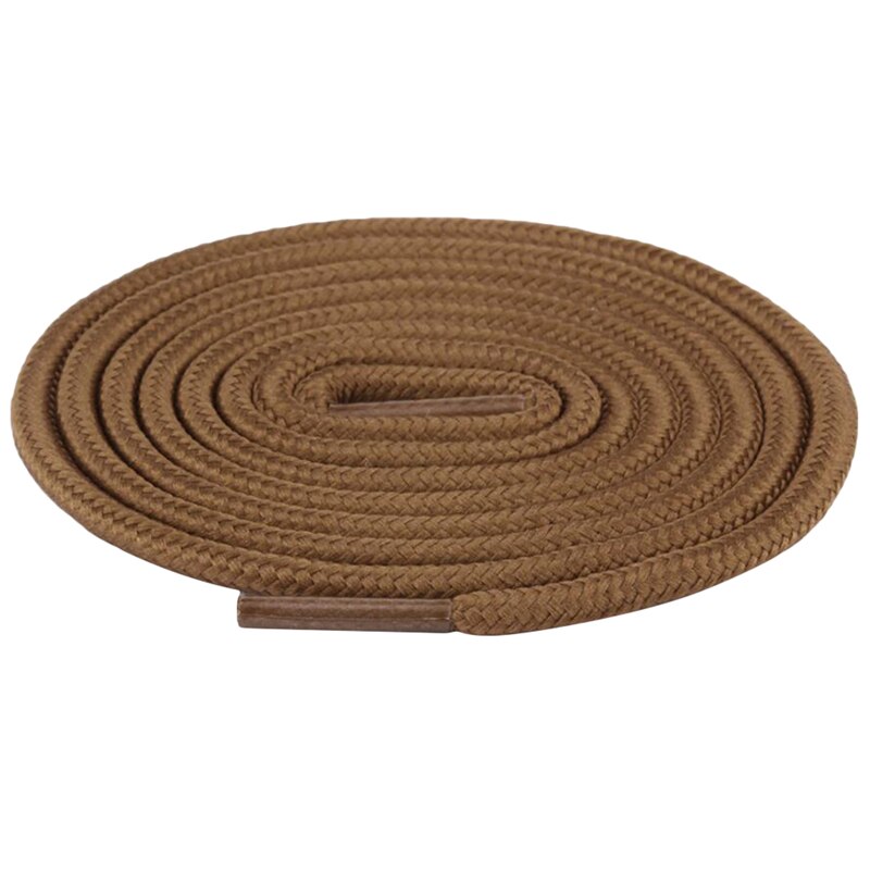 120cm lacets ronds Sneaker lacets de chaussures cordes lacets bottillons couleur unie botte de Sport dentelle chaussure athlétique ficelle 2 pièces/ensemble: coffee
