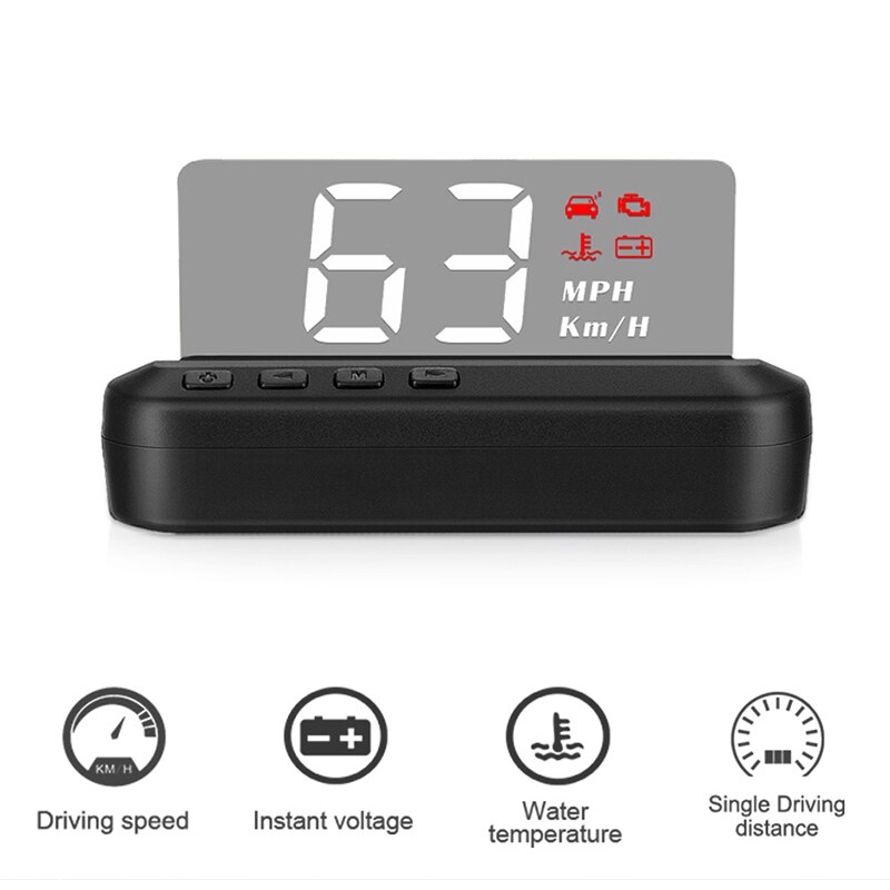 Bil display bil universal obd hd speed projektor hud heads-up display  nj88: Default Title
