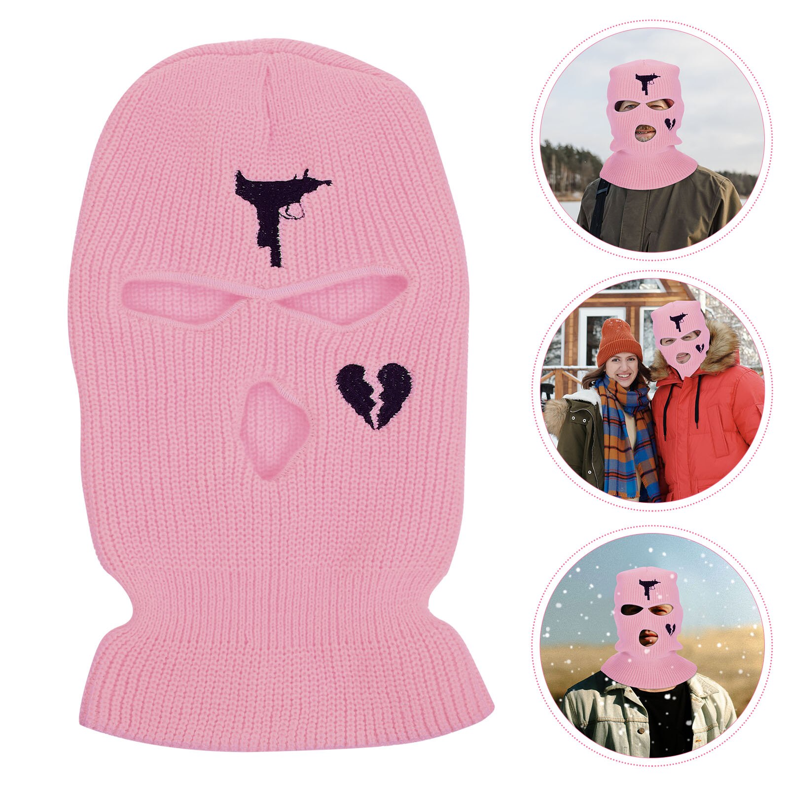 Maske Skifahren Gesicht Maske Full Face Abdeckung Ski Gesicht Protector Gesicht Schutz Maske für Schutz Outdoor Familie: Pink
