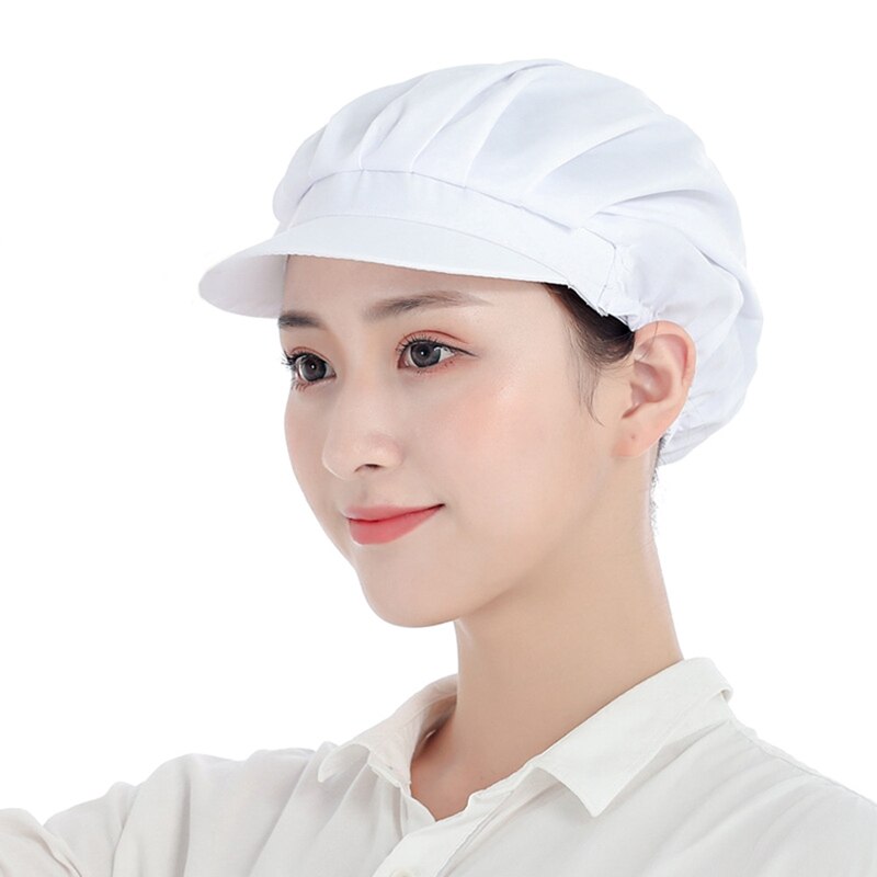 Unisex Chef Hat Elastic Chef Cap Kitchen Baking Cooking Hat For Men Women: HT5416WT