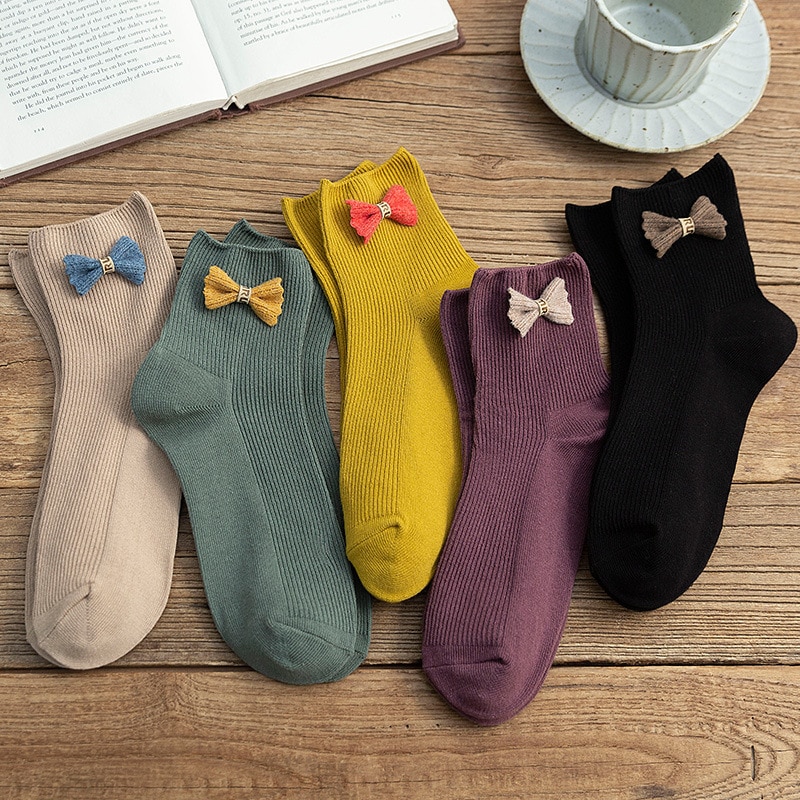 Calcetines bonitos a la para mujer, calcetines kawaii para mujer, medias de algodón para mujer