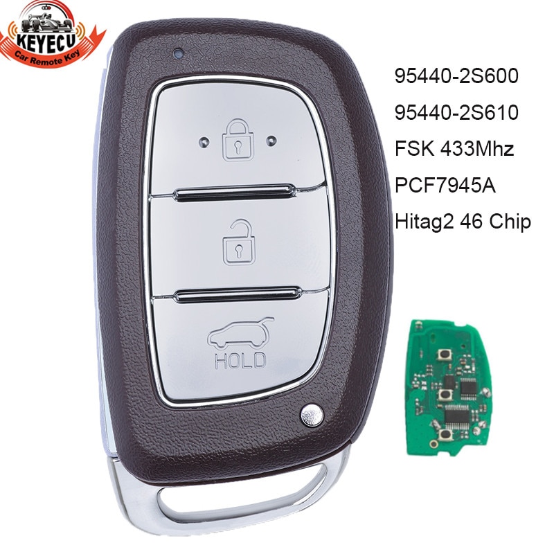 KEYECU Smart Remote Key 3 Button 433Mhz PCF7945A for Hyundai Tucson IX35 P/N : 95440-2S600 / 95440-2S610