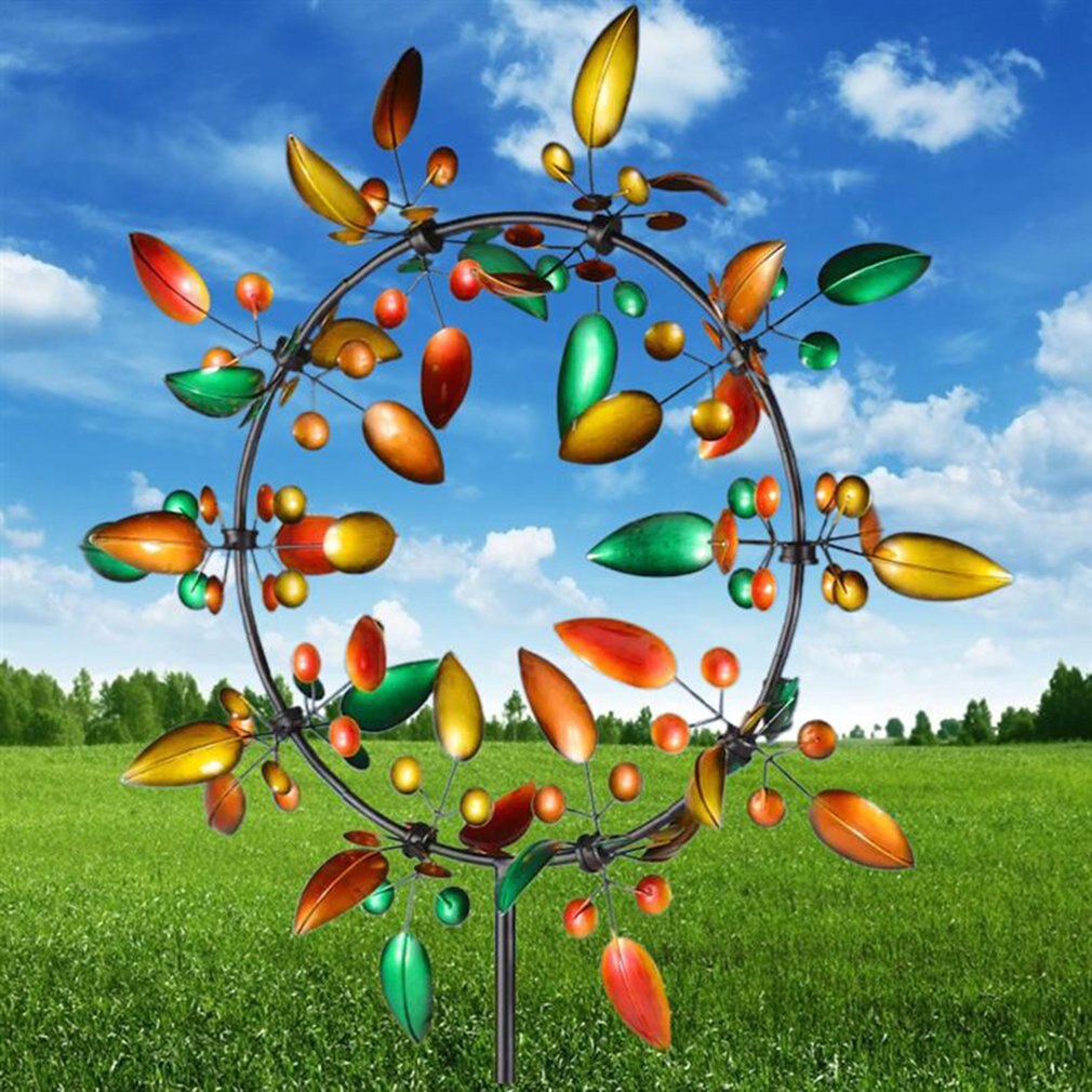 Magical Metal Windmill Fashionable Outdoor Wind Spinners Wind Catchers Windmill For Yard Patio Lawn Garden Decoration