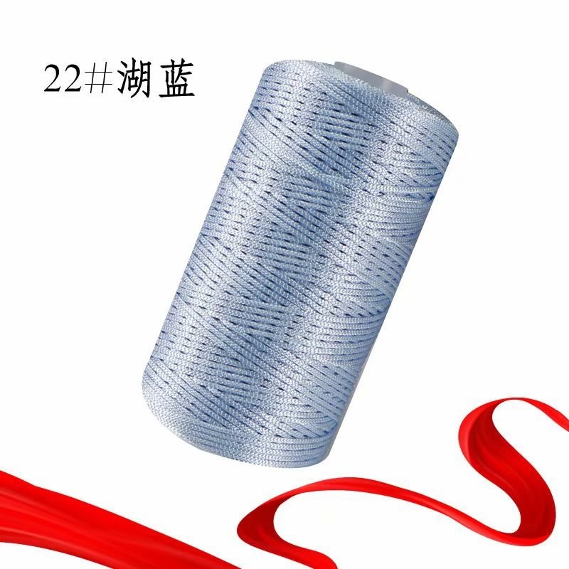 1.5Mm Dikte Gehaakt Garen Dun Ijs Gemengd Gevlochten Katoenen Draad Voor Diy Hand Breien Tas Hoed Schoenen 100Gram Rol 60 Kleuren