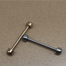 2 Stuks Horloge Drijfstang Rvs Ingelaste Schroef Rod Band Drijfstang Vaste Pompen Oor Staaf Rose Zilver