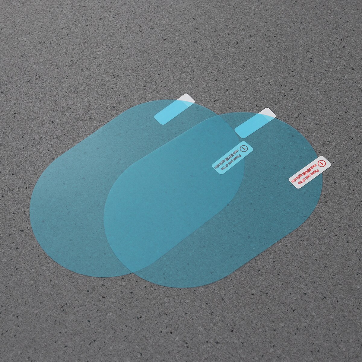 2pc biler bakspeil ellipsebeskyttelsesfilm antirefleks antiripe hd regntett bakspeil klar film med verktøy  a30