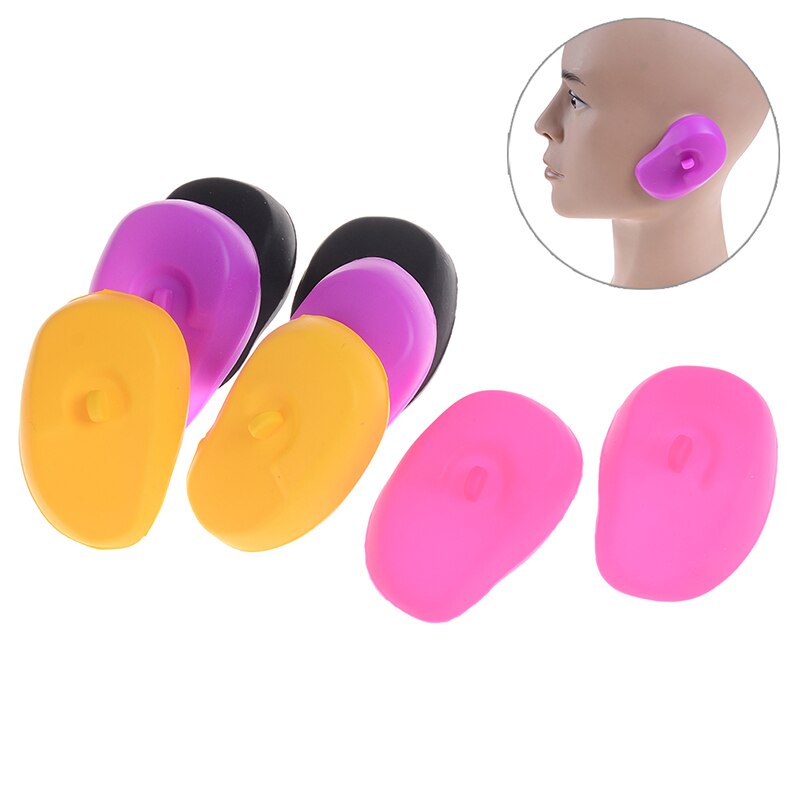 Cache-oreilles en Silicone pour Salon de coiffure, 2 pièces, protection Anti-coloration pour Salon de coiffure, couvre-oreilles pour Salon de coiffure, douche de plongée, bouchon d'oreille Anti-bruit pour sommeil
