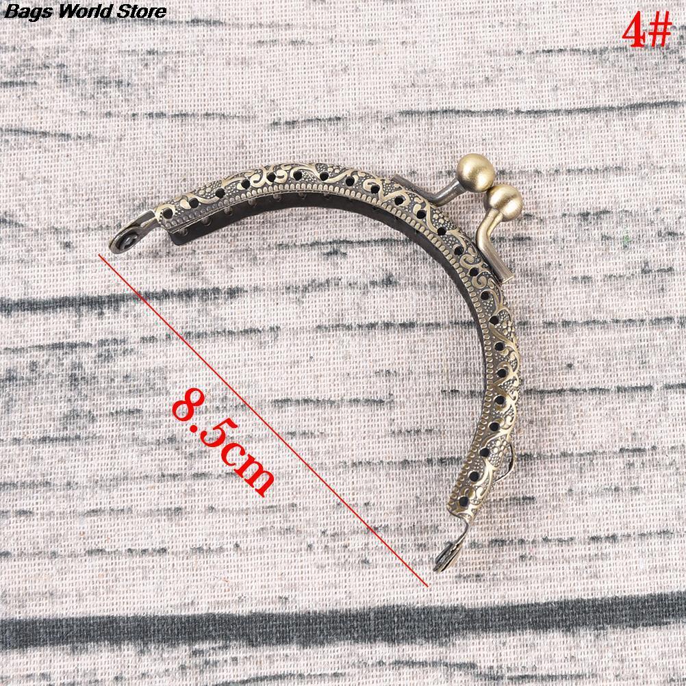 DIY 20cm Antique Brass Metal Purse Frame Ring Kiss Clasp Handle For Bag Craft Bag Making Sew Handbag Accessories