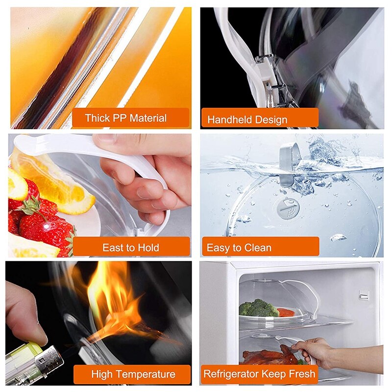 Microwave Splatter Cover-2 Pack, Microwave Cover For Foods, Microwave Plate Cover Guard Lid With Adjustable Steam Vents