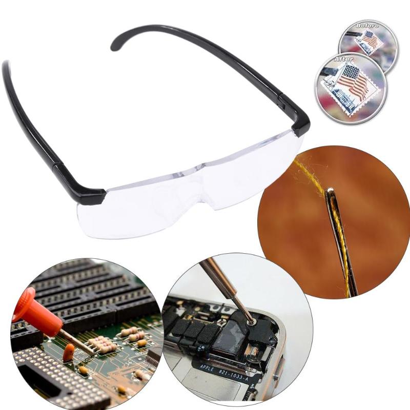 Portable Magnifying Glass 1.6X Frameless Eye Protection Magnifying Glasses Power Magnifier Knitting Magnifying Glass