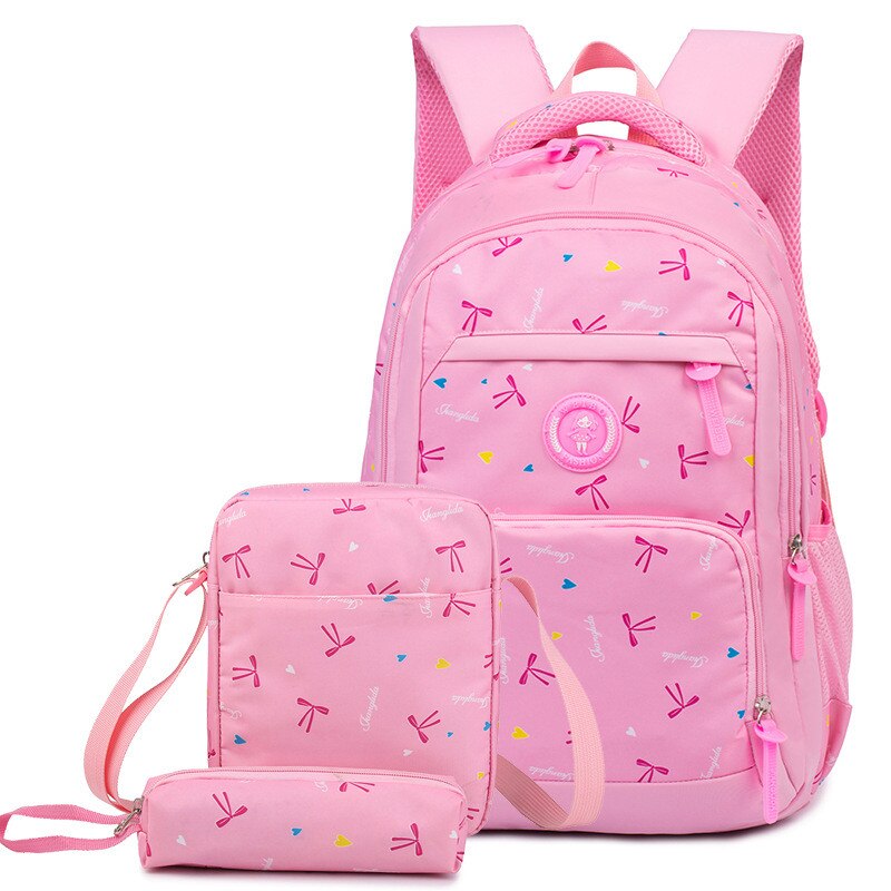 Meisjes Schooltassen set Orthopedische Prinses Schooltassen Kinderen Rugzak Meisje Primaire Boekentas Kids Mochila Infantil: pink