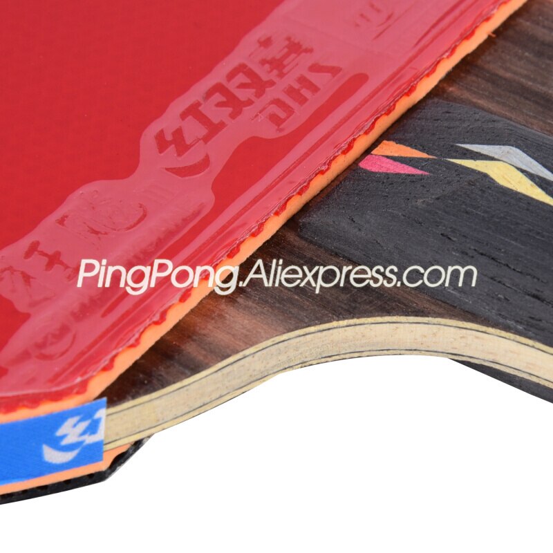 DHS 5 Star CARBON Table Tennis Racket 5-STAR 5002C with Bag Case DHS Hurricane 3 Rubber Original DHS Ping Pong Bat Set