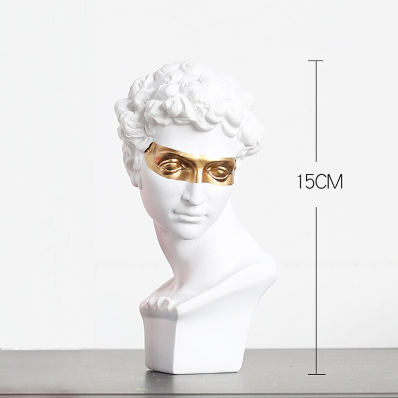 Abstrakt skulptur david mennesker statuer til dekoration statue boligindretning tilbehør mytologi europa moderne harpiks: C