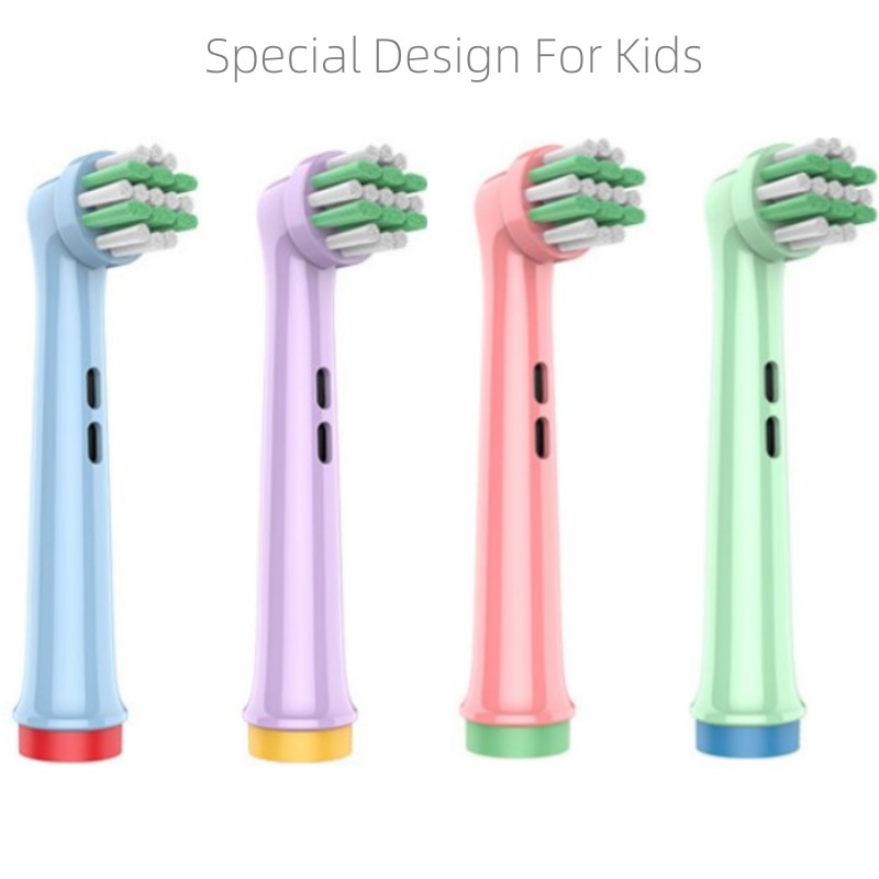 4Stck Dupont Borsten Elektrische Zahnbürste Köpfe Zähne Aufhellen/Tägliche Reinigung/Präzision Reinigung/Weiche Pflege Zähne funktion Für Oral B: Lila