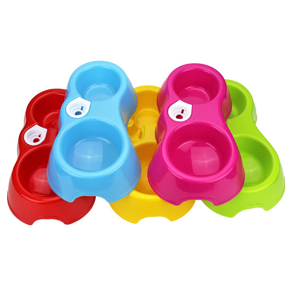 Automatische voerbak voor honden, dubbele voerbak van kunststof, voerbak voor honden, puppy's, katten, waterdispenser, voerbakjes