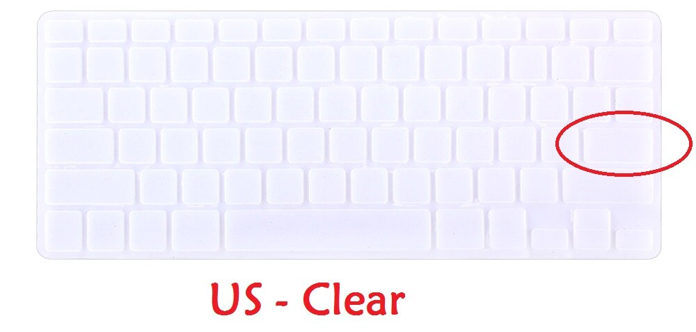 Eu Ons Spaanse Keyboard Voor Macbook Air Pro Retina 13 15 Spaans Toetsenbord Cover Silicium A1466 A1278 A1286 A1398 Toetsenbord huid: US Clear