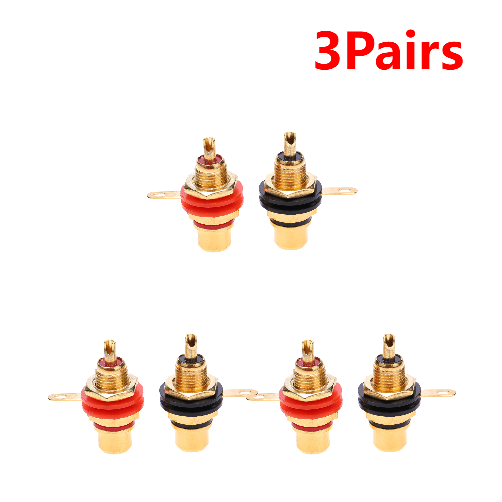 1-5 Paare rca Buchsen stecker Chassis Tafel montieren Adapter Audio- Stecker Mini Zink legierung Vergoldung Audio- Terminal Stecker: Gelb