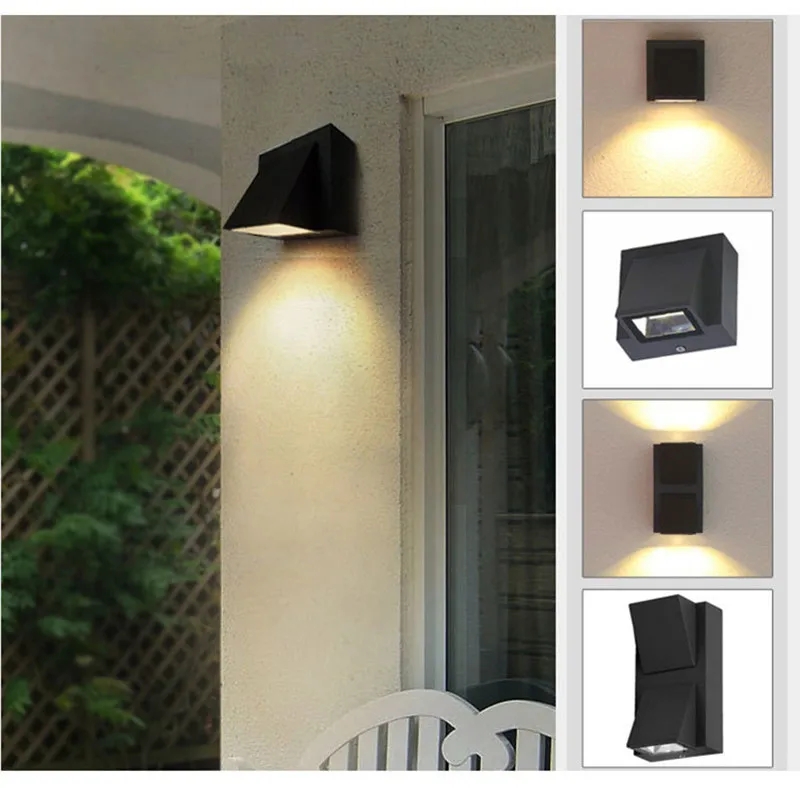 Aluminium 5W 10W Wandlamp Waterdichte Outdoor LED Wandlamp IP65 Tuinverlichting Lamp voor Balkon Decoratie AC110V 220V