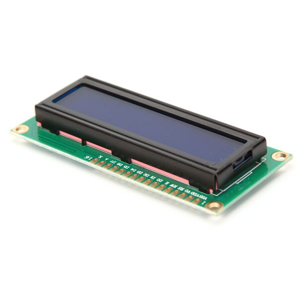 Claite 1 stk  dc5v lcd display modul 1602 tegn blå baggrundsbelysning optoelektronisk