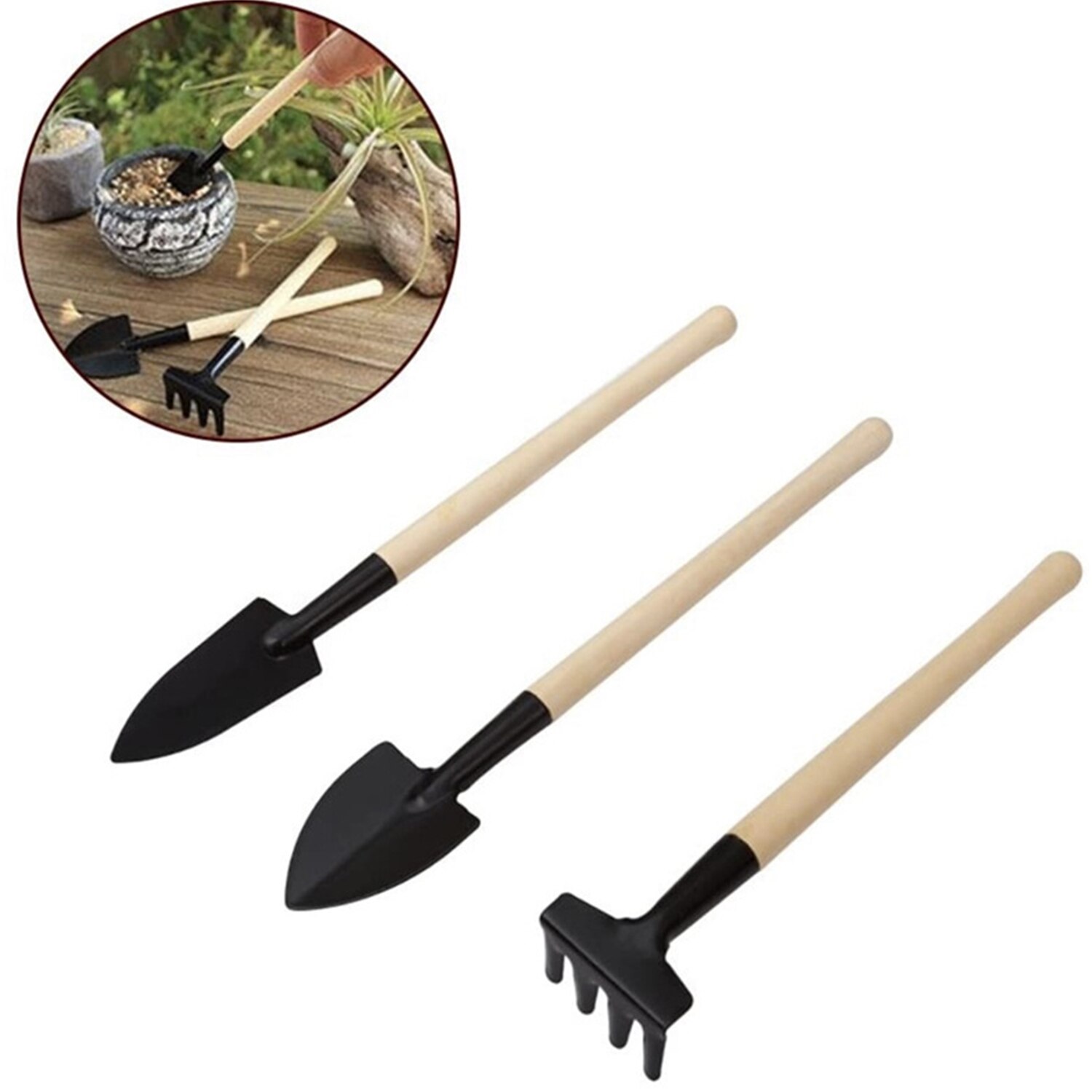 14PCS Garden Planting Tool Set Bonsai Succulent Transplanting Miniature Mini Garden Planting Gardening Hand Tools for Garden