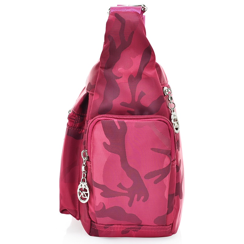 Kvinder messenger taske skuldertasker nylon kvindelige crossbody tasker dame håndtasker lynlås lukning tote