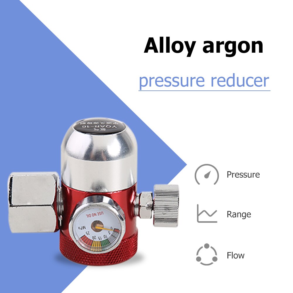 Practical Argon Gas Reducer Stainless Steel Energy-Saving Pressure Gauge Air Flow Regulator Gauge Meter Manometer