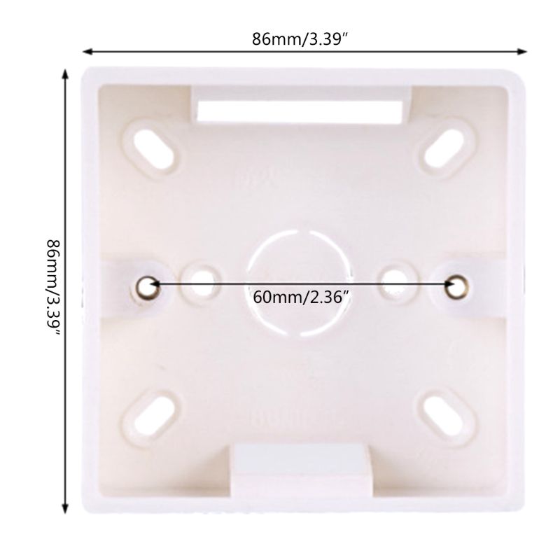 Boîte de jonction murale en PVC 86X86, Cassette pour interrupteur, Base de commutateur, boîte inférieure, boîte électrique, accessoires