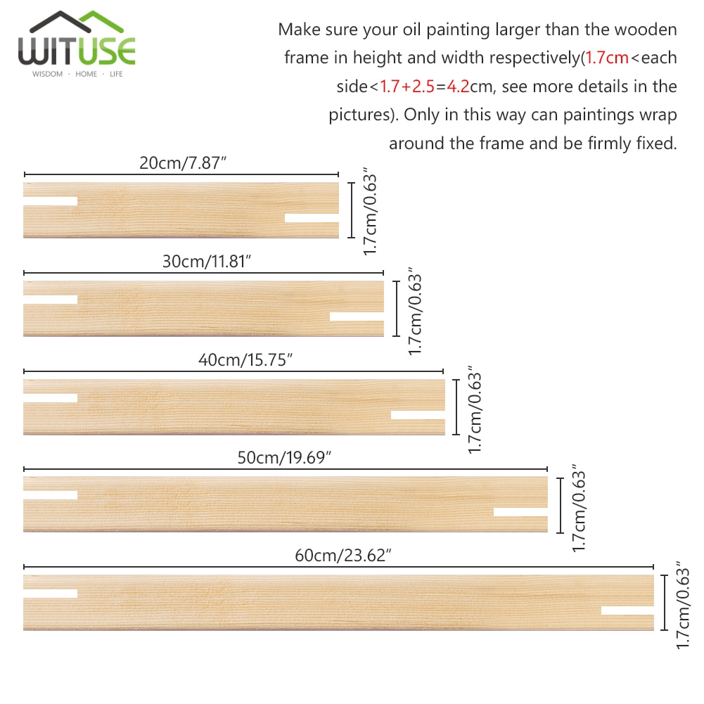 Wood frame Stretcher Strips Bars DIY Canvas Frame For painting Factory Price Oil picture inner frame Wall Art